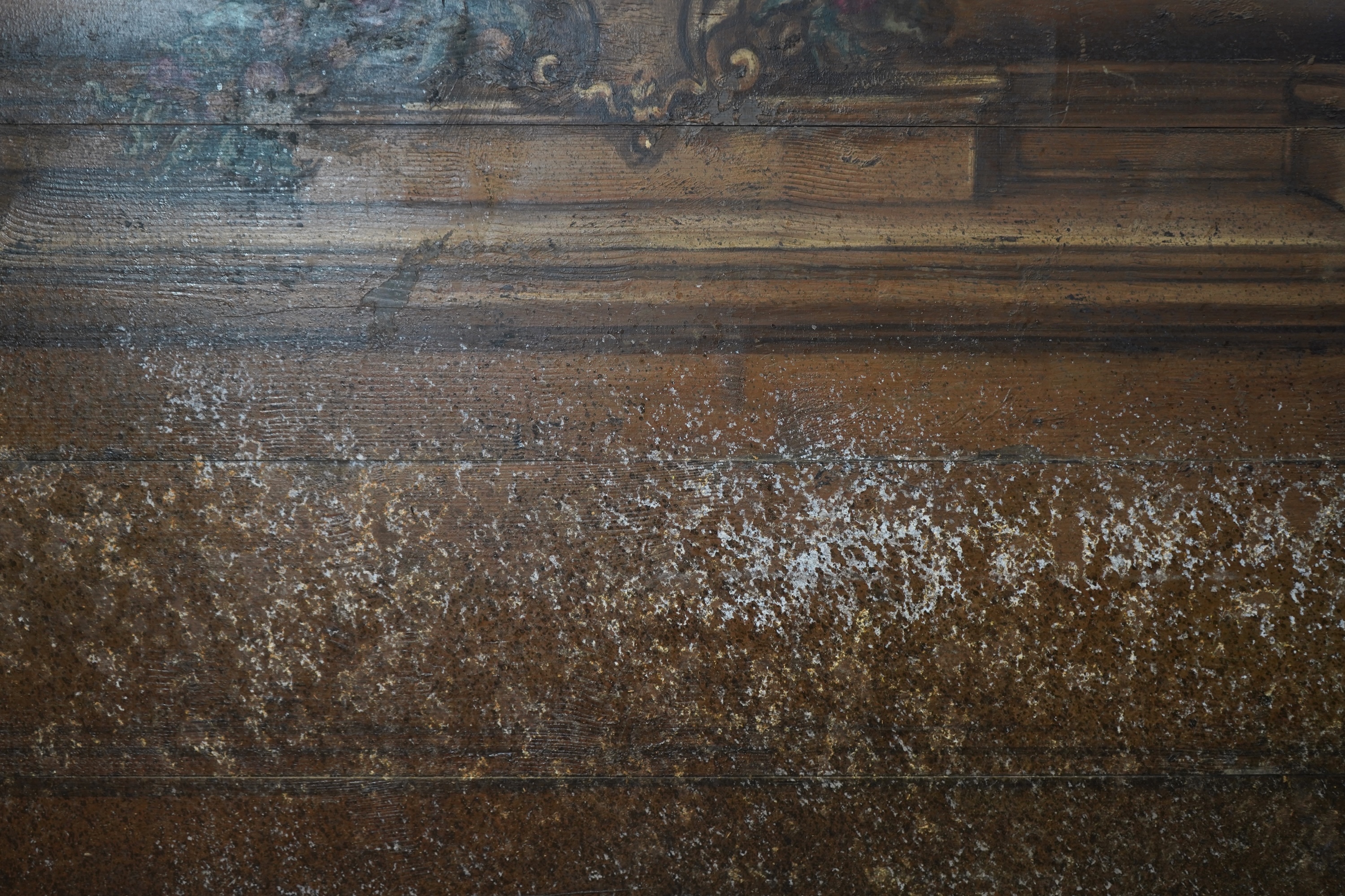 A pair of European painted pine courtyard panels